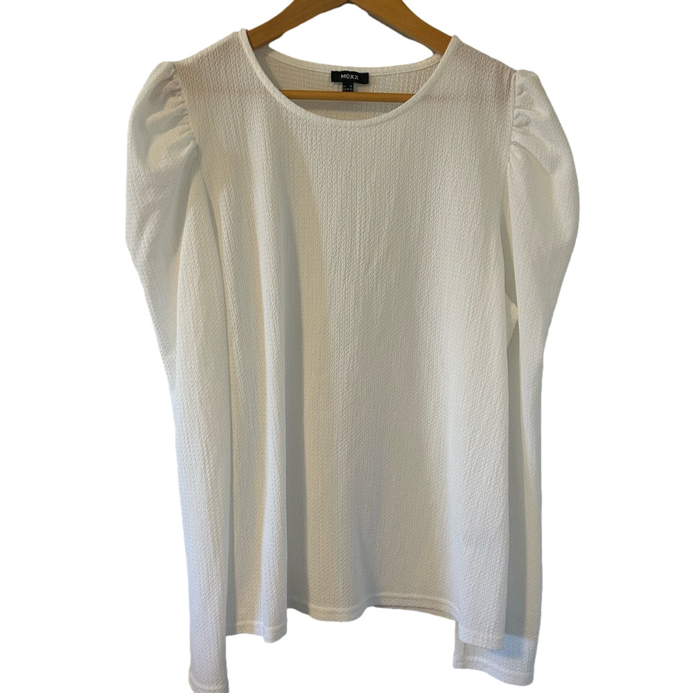 MEXX | White textured puff sleeve top